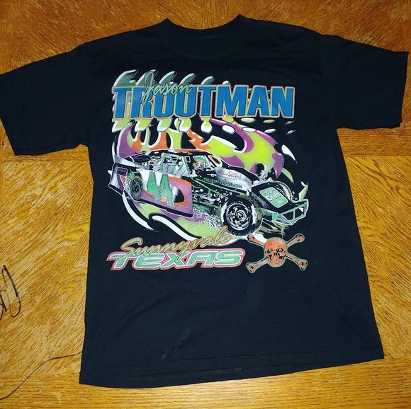 Local dirt track racing graphic t shirt "jason tro - Picture 1 of 6